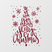 Autocollant Pour Fenêtre Joyeux Noël Snowflakes (Feuille)