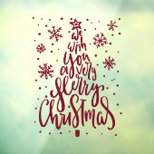 Autocollant Pour Fenêtre Joyeux Noël Snowflakes (Feuille 3)