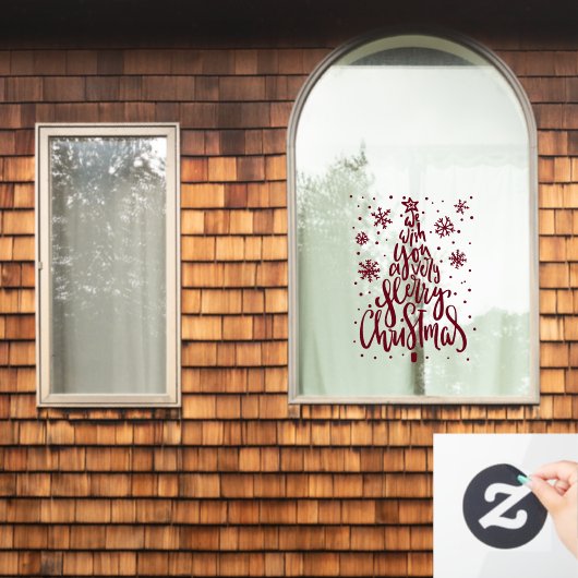 Autocollant Pour Fenêtre Joyeux Noël Snowflakes (Fenêtre d'accueil)