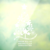 Autocollant Pour Fenêtre Joyeux Noël stylisé Arbre personnalisé (Feuille 3)