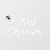 Autocollant Pour Fenêtre Joyeux Noël texte manuscrit abeille Fenêtre Cling (Feuille)