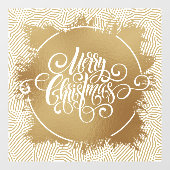 Autocollant Pour Fenêtre Joyeux or de Noël (Feuille)