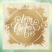 Autocollant Pour Fenêtre Joyeux or de Noël (Feuille 3)