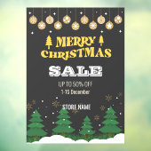 Autocollant Pour Fenêtre Joyeux sapin de Noël 50Vente Vacances (Feuille 3)