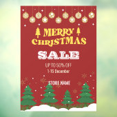 Autocollant Pour Fenêtre Joyeux sapin de Noël 50Vente Vacances (Feuille 3)