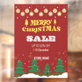 Autocollant Pour Fenêtre Joyeux sapin de Noël 50Vente Vacances (Feuille 2)