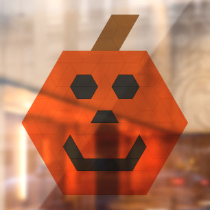Autocollant Pour Fenêtre Joyeux Trapézoïde Jack-o-Lanterne