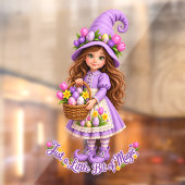 Autocollant Pour Fenêtre Just A Little Bit Of Magic Cute Whimsical Witch Gi (Feuille 2)