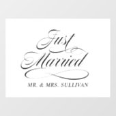 Autocollant Pour Fenêtre Juste marié (Feuille)