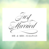 Autocollant Pour Fenêtre Juste marié (Feuille 3)