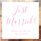 Autocollant Pour Fenêtre Juste Marié Custom Mariage Fenêtre Cling Lune de m (Feuille 2)