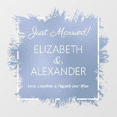 Autocollant Pour Fenêtre Juste marié Dusty Blue (Feuille)