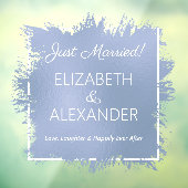 Autocollant Pour Fenêtre Juste marié Dusty Blue (Feuille 3)