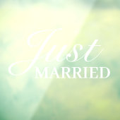 Autocollant Pour Fenêtre Juste marié | Mariage Elegant Blanc (Feuille 3)