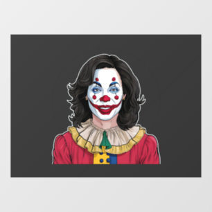 Autocollant Pour Fenêtre Kamala Harris Éffrayant Halloween Clown Election 2