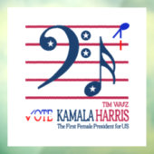 Autocollant Pour Fenêtre Kamala Harris et Tim Walz (Feuille 3)