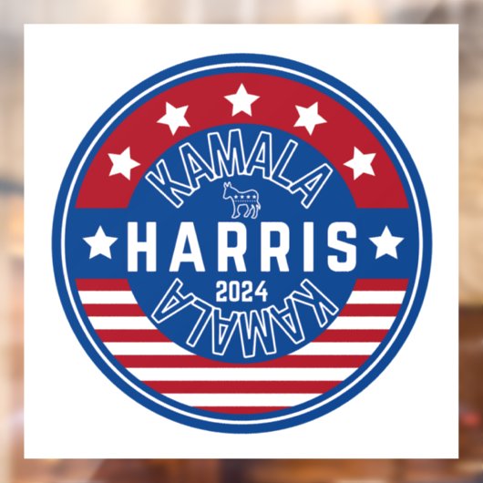 Autocollant Pour Fenêtre Kamala Harris Madame la Présidente 2024 (Feuille 2)