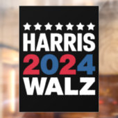 Autocollant Pour Fenêtre Kamala Harris Walz, Présidente Vice-Présidente (Feuille 2)