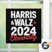 Autocollant Pour Fenêtre Kamala Walz Évidemment 2024 Harris Waltz 2024 (Maison)