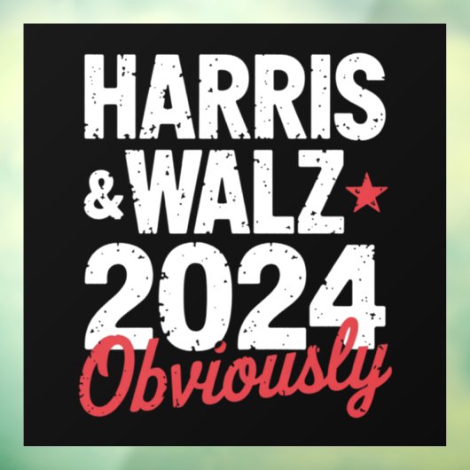 Autocollant Pour Fenêtre Kamala Walz Évidemment 2024 Harris Waltz 2024 (Feuille 3)