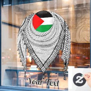 Autocollant Pour Fenêtre Keffiyeh Écharpe palestinienne tissu traditionnel