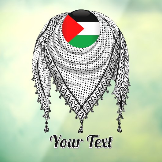 Autocollant Pour Fenêtre Keffiyeh Écharpe palestinienne tissu traditionnel (Feuille 3)