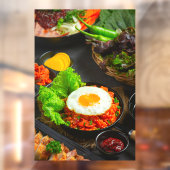 Autocollant Pour Fenêtre Kimchi au riz frit coréen avec oeuf frit (Feuille 2)