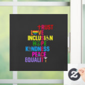 Autocollant Pour Fenêtre Kindness Peace Equality Love Inclusion Hope (Maison)