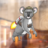 Autocollant Pour Fenêtre Koala Fusée (Feuille 2)
