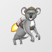 Autocollant Pour Fenêtre Koala Fusée (Feuille)