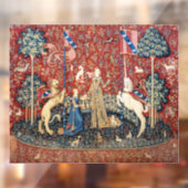 Autocollant Pour Fenêtre La Dame et la licorne, Goûtez (Feuille 2)