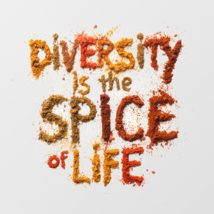 Autocollant Pour Fenêtre La diversité est le sel de la vie - Espace sûr