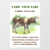 Autocollant Pour Fenêtre La ferme à la vache (Feuille)