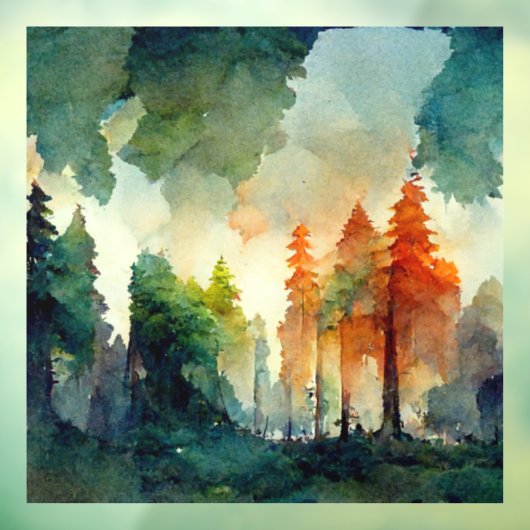 Autocollant Pour Fenêtre La forêt (nature) (Feuille 3)