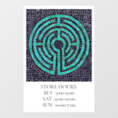 Autocollant Pour Fenêtre LABYRINTH III 12x18 Clôture de fenêtre +Texte - Bl (Feuille)