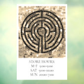 Autocollant Pour Fenêtre LABYRINTH V 12x18 Clôture de fenêtre +Texte (Feuille 3)