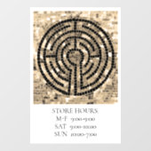 Autocollant Pour Fenêtre LABYRINTH V 12x18 Clôture de fenêtre +Texte (Feuille)