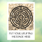 Autocollant Pour Fenêtre LABYRINTH V 8x11 Clôture de fenêtre +Texte (Feuille 3)