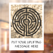 Autocollant Pour Fenêtre LABYRINTH V 8x11 Clôture de fenêtre +Texte (Feuille 2)