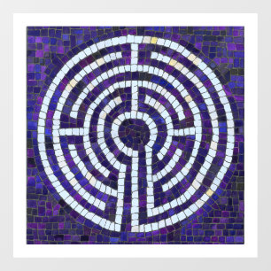 Autocollant Pour Fenêtre LABYRINTH VIII 12x12 Cling de fenêtre - Blanc