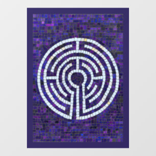 Autocollant Pour Fenêtre LABYRINTH VIII 8x11 Cling de fenêtre - Violet