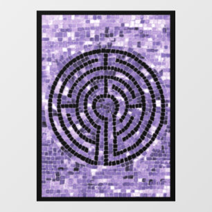 Autocollant pour fenêtre LABYRINTHE VI 8x11 - Noir