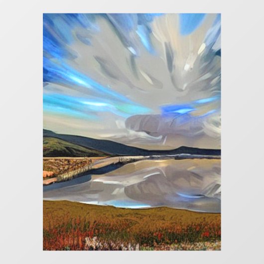 AUTOCOLLANT POUR FENÊTRE LACS (Feuille)