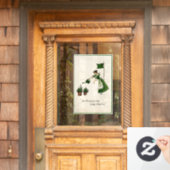 Autocollant Pour Fenêtre Lady Watering Shamrocks Clouage de fenêtre (Porte d'accueil)