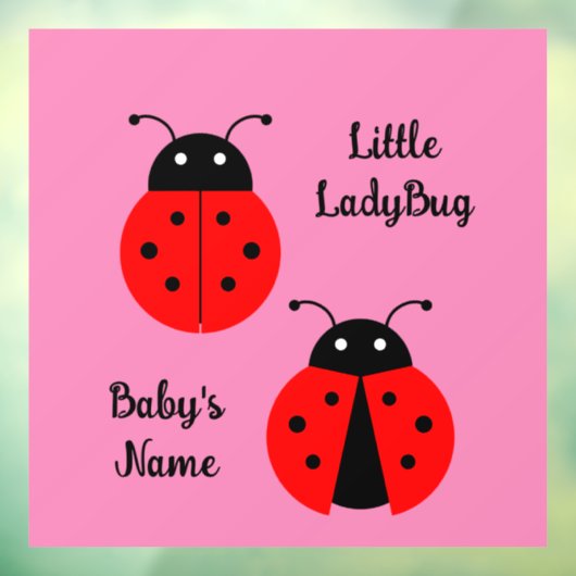 Autocollant Pour Fenêtre Ladybugs Window Cling (Feuille 3)