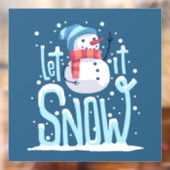Autocollant Pour Fenêtre Laisser Il Neige Snowman Classer Fenêtre (Feuille 2)