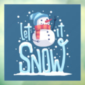 Autocollant Pour Fenêtre Laisser Il Neige Snowman Classer Fenêtre (Feuille 3)