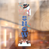 Autocollant Pour Fenêtre Laisser neiger Noël Snowman Reindee (Feuille 2)