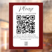 Autocollant Pour Fenêtre Laissez-nous un avis sur Red Wine code QR (Feuille 2)