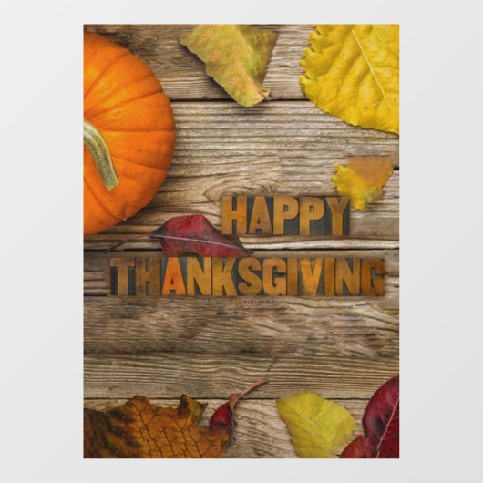 Autocollant Pour Fenêtre Lait séchée Bon thanksgiving citrouille SlipperyJo (Feuille)